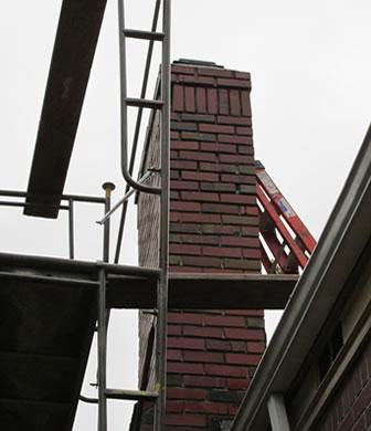 rebuilding a tall chimney