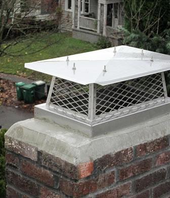 new chimney crown and cap/spark arrestor